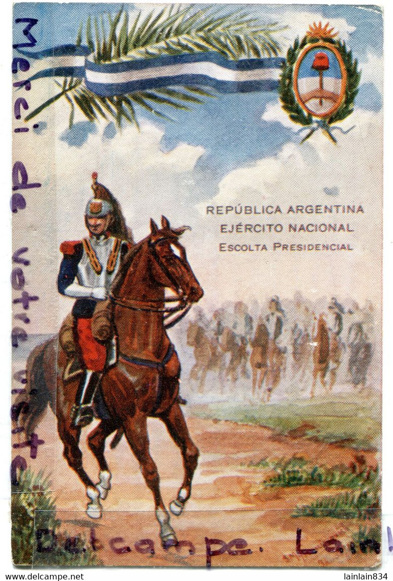 -  Argentine - REPUBLICA ARGENTINA,  Ejercito Nacional, Esolta Presidential, Carte Rare, Non écrite, TBE, Scans. - Argentinien