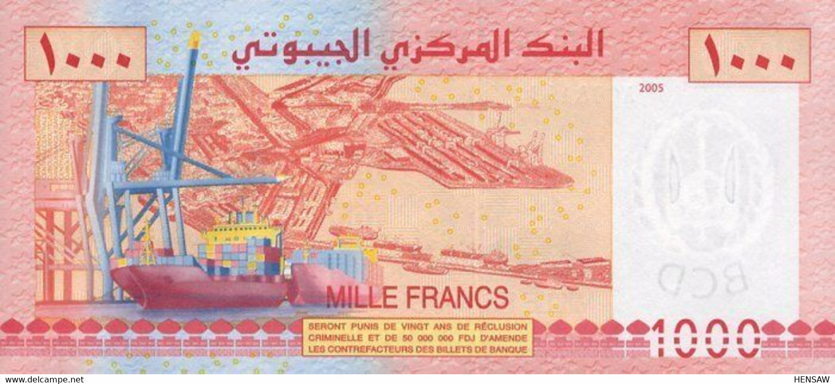 DJIBOUTI 1000 FRANCS P 42 2005 UNC SC NUEVO - Gibuti