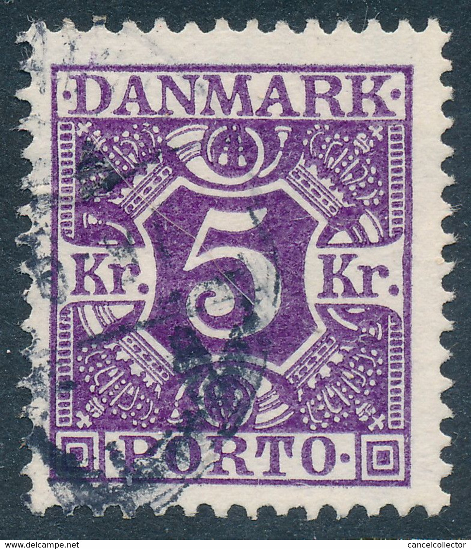 Denmark Danemark Danmark 1924: 5Kr Violet Porto, F-VF Used, AFA P16 (DCDK00335) - Postage Due