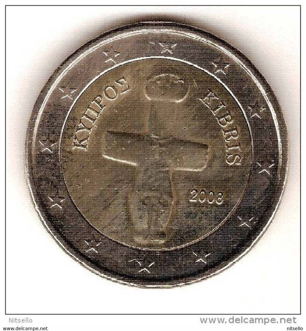 LOTE 1468B  ///   MONEDA DE 2 EURO  2008     CIRCULADA - Chipre