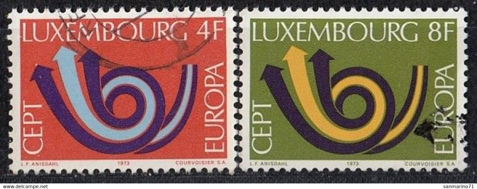 LUXEMBOURG 862-863,used,falc Hinged - Oblitérés