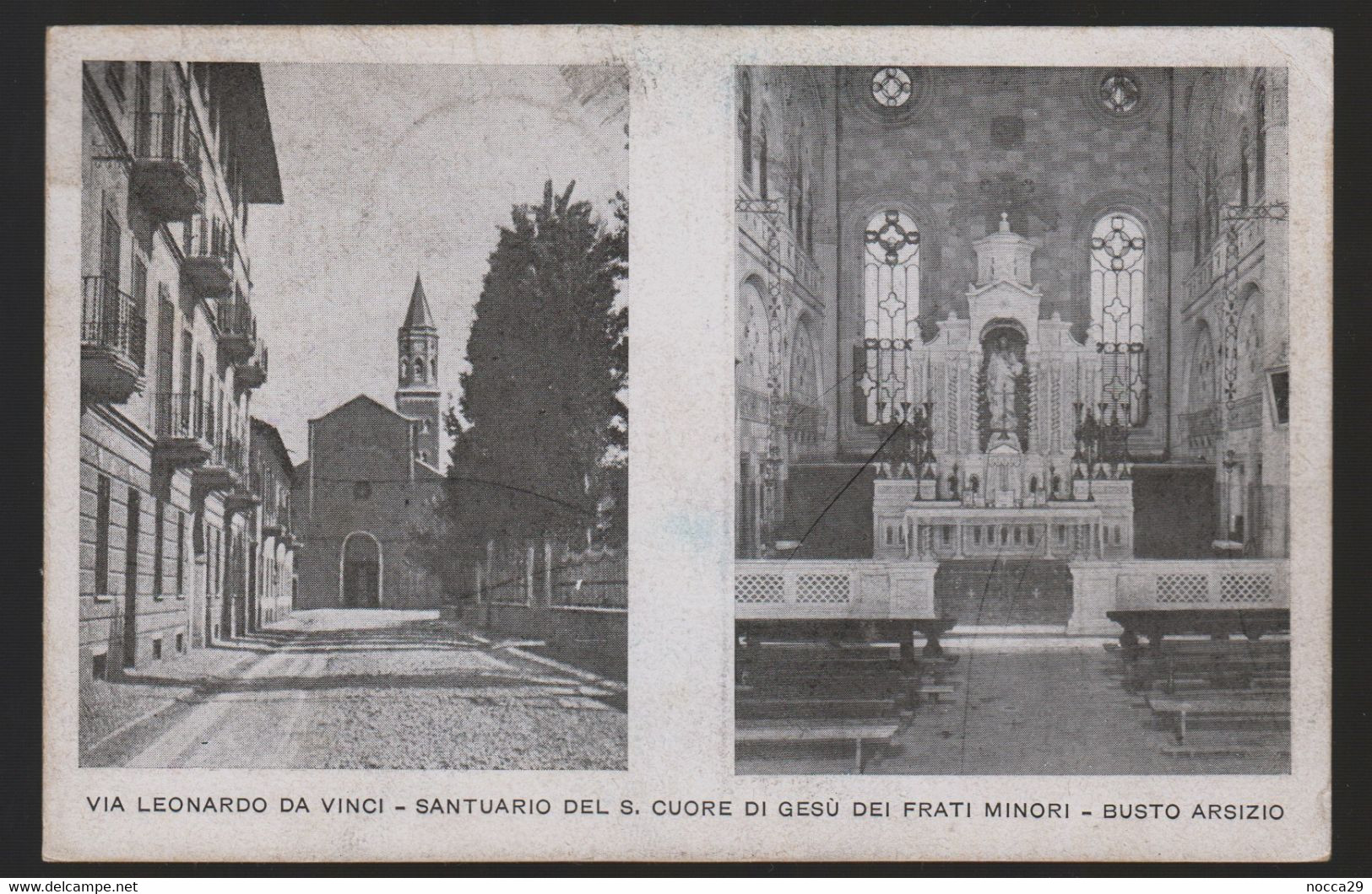 BUSTO ARSIZIO - 1918 - SANTUARIO SACRO CUORE DI GESU - TIMBRO PIA LEGA RIPARATRICE DEL SACRO CUORE DI GESU - Busto Arsizio