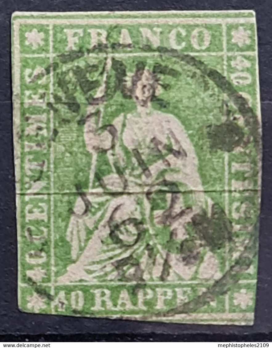 SWITZERLAND 1858 - Canceled - Sc# 40b - Used Stamps