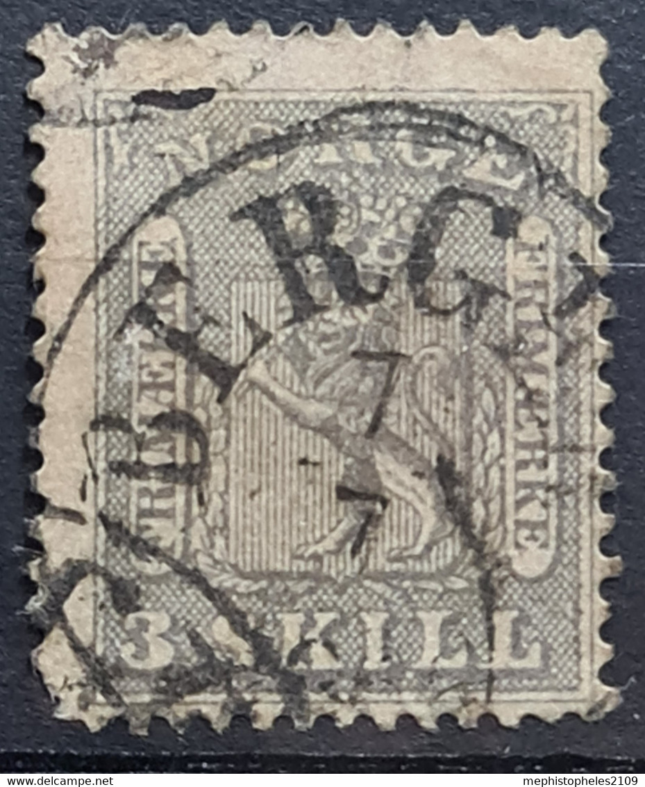 NORWAY 1863-66 - Canceled - Sc# 7 - Gebraucht