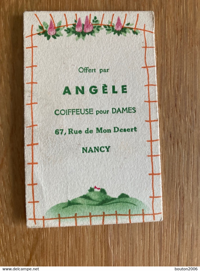 Calendrier 1952 Parfum Joli Soir Cheramy Paris Angèle Coiffeuse Pour Dames Nancy - Autres & Non Classés