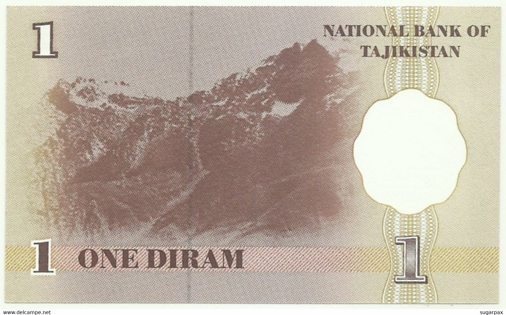 Tajikistan - 1 Diram - 1999 ( 2000 ) - P 10 - Unc. - Serie AA - Tajikistan