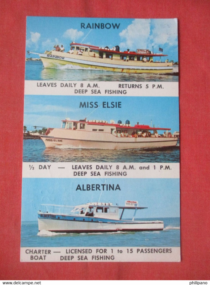Rainbow- Miss Elsie- Albertina.     Deep Sea  Fishing Boats  Clearwater  Beach  Florida > Clearwater    Ref 5849 - Clearwater