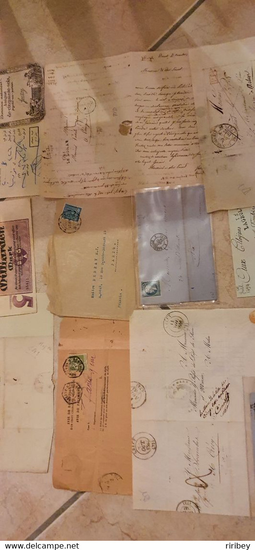 LOT / COLLECTION de plus de 700 Lettres / Marques postales / documents anciens  1700-1950 / voir 50 scans