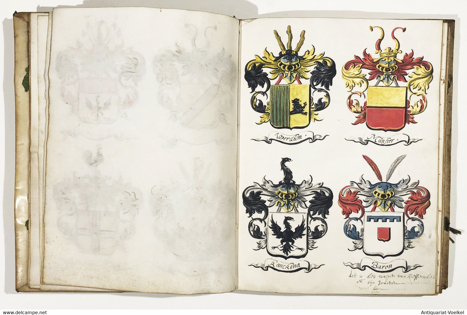 Armorial Manuscript Of The De Wael Family - Theater & Scripts