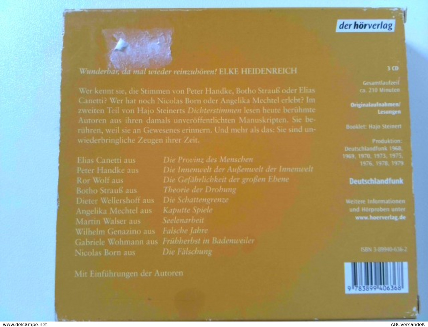 Dichterstimmen 2: 70er Jahre: Originalaufnahmen /Lesungen - CDs