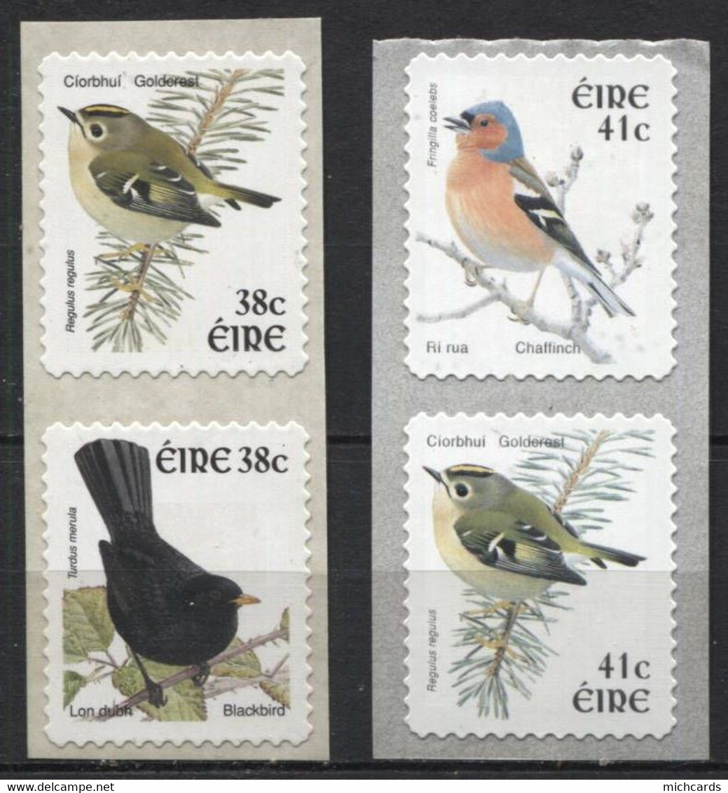 179 IRLANDE 2002 - Y&T 1412/13 + 1436/37 Adhesif - Oiseau - Neuf ** (MNH) Sans Charniere - Nuovi