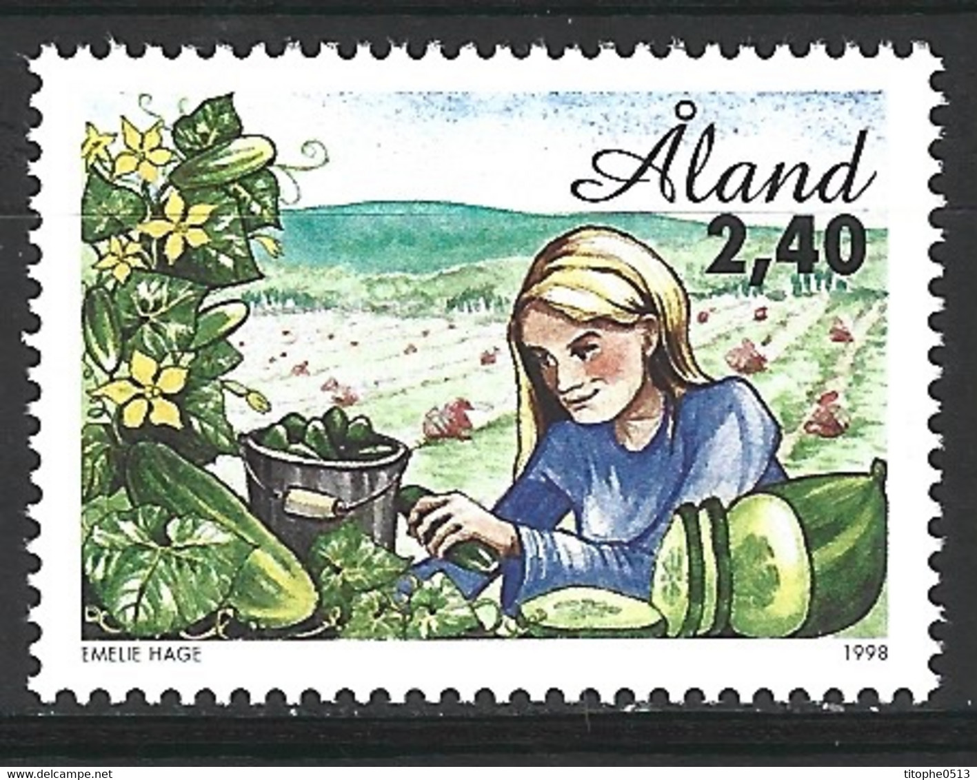 ALAND. N°135 De 1998. Concombre. - Gemüse
