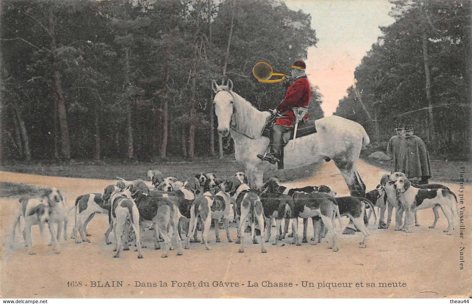 LE GAVRE -  Chasse à Courre  - Un Piqueur Et Sa Meute   - Chasseurs, Vénerie, - Le Gavre