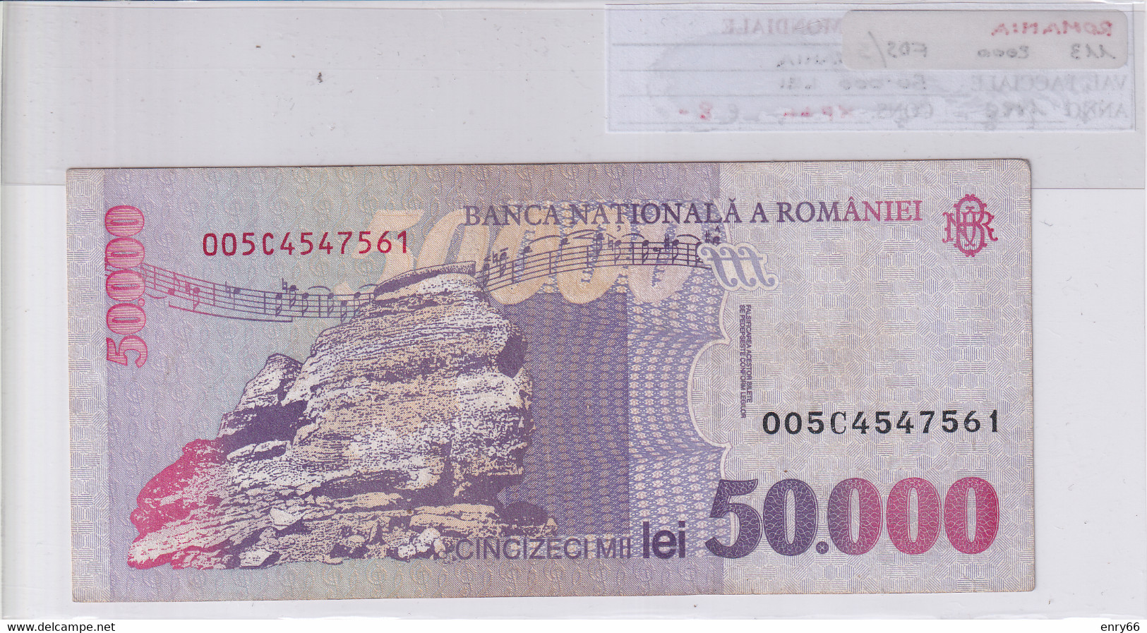 ROMANIA 50'000 LEI 1996 P109 - Roemenië