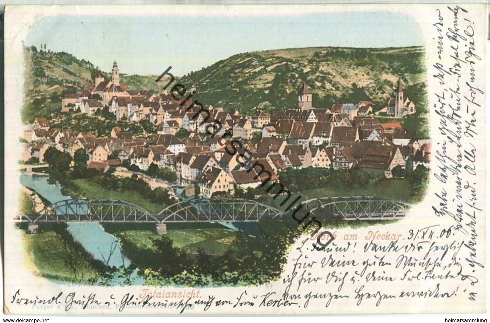 Horb Am Neckar - Totalansicht - Verlag Purger & Co. München - Horb