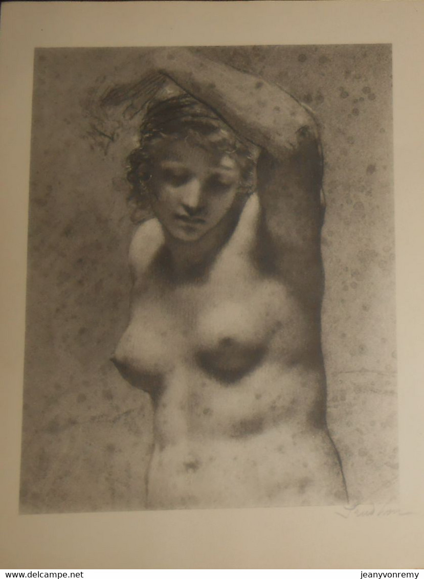 Dessin De Nu. Belle Reproduction De 1946. Femme, Buste De Face. Prud'hon. - Dessins