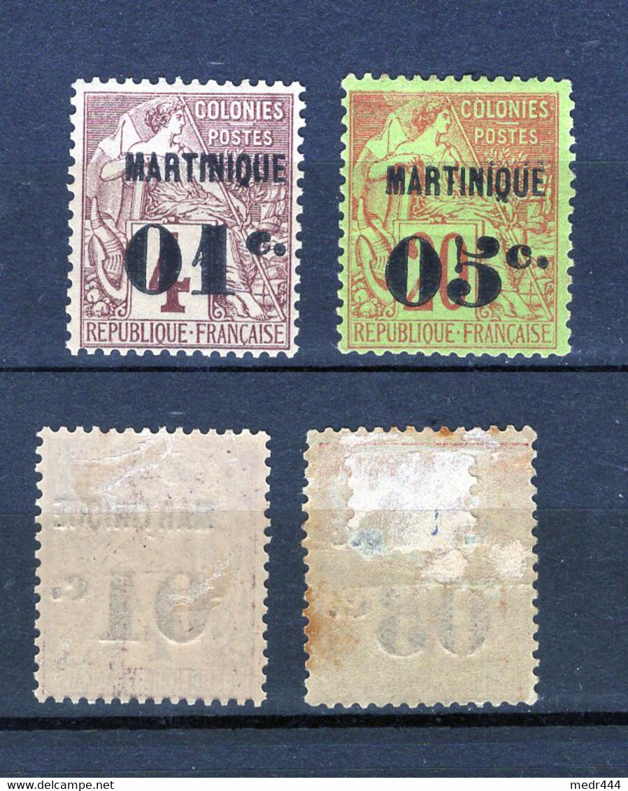 Martinique 1888 - Postage Due - Complete Set - Unused Stamps 2v - Postage Due