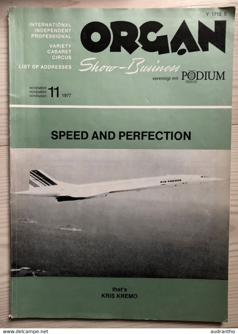 Revue Allemande De 1977 - ORGAN Show Business - Avion Concorde Air France - Autres & Non Classés
