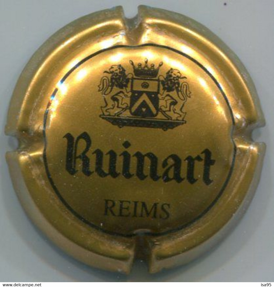 CAPSULE-CHAMPAGNE RUINART N°40 Boucle En Haut Du T, Or Foncé Et Noir - Ruinart Ruinart Reims