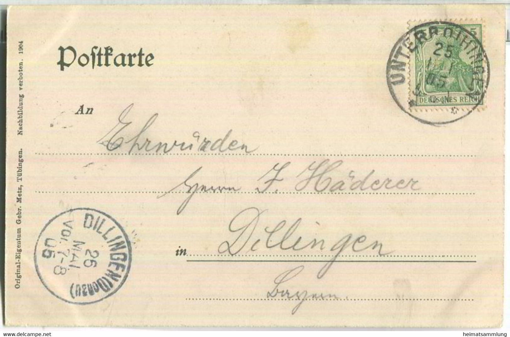 Teck - Verlag Gebr. Metz Tübingen 1904 - Kirchheim