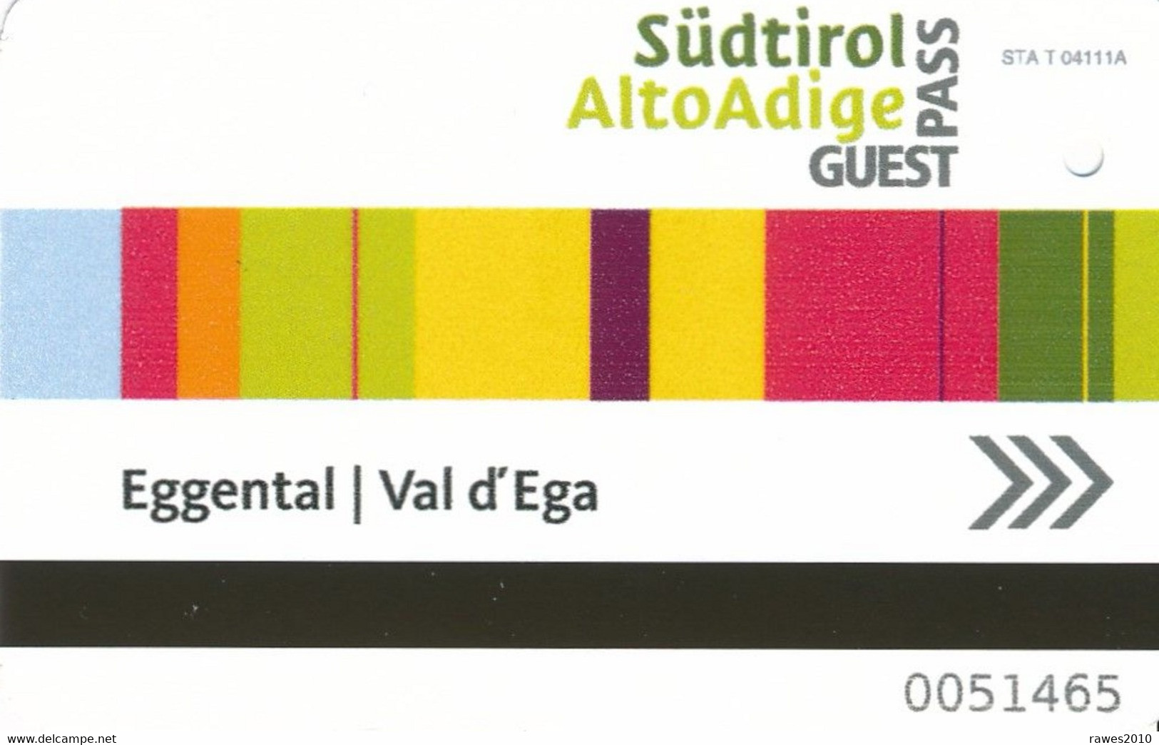 Italien Südtirol Eggental Gästekarte 2022 = Fahrkarte Eisenbahn + Bus - Europa