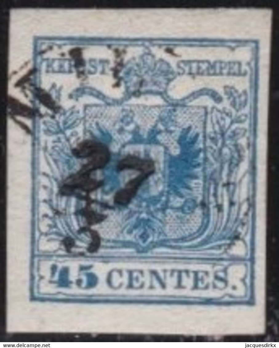 Lombardy Venetia   .   Yvert       .    5      .     O     .     Cancelled - Lombardy-Venetia