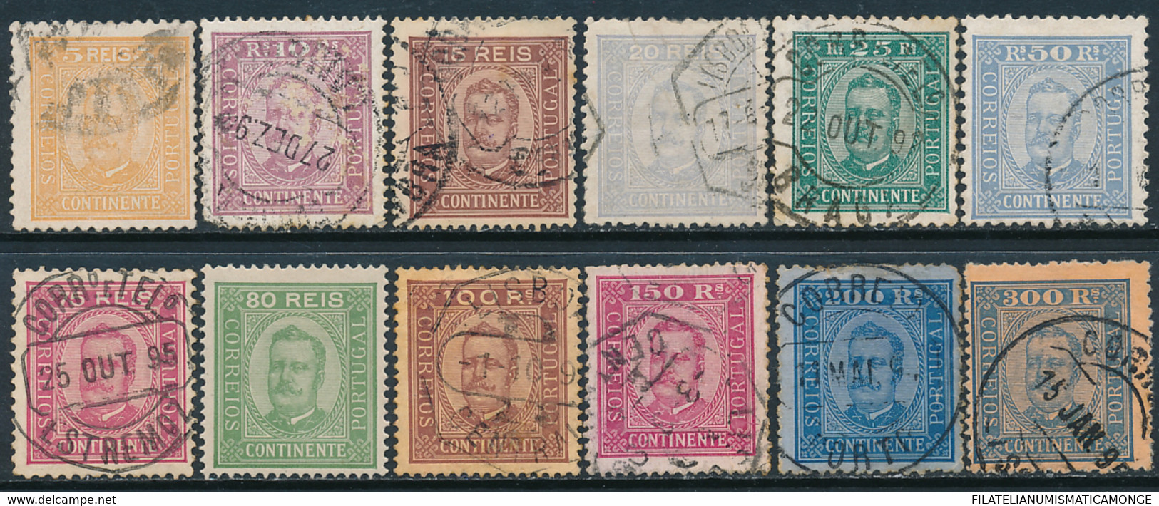 Portugal 1892 Correo 66/77 US Serie 1892-93 Carlos I - 12 Sellos - Nuevos