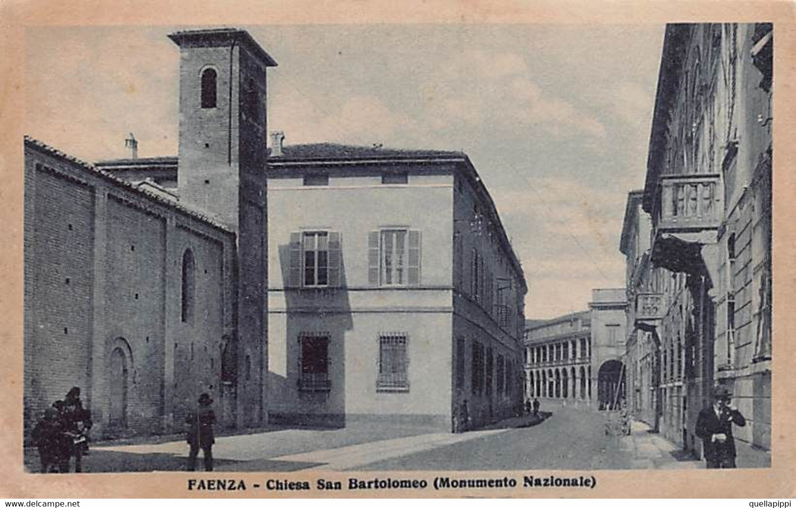 014528 "(RA) FAENZA - CHIESA SAN BARTOLOMEO (MONUMENTO NAZIONALE"  ANIMATA. CART NON SPED - Faenza