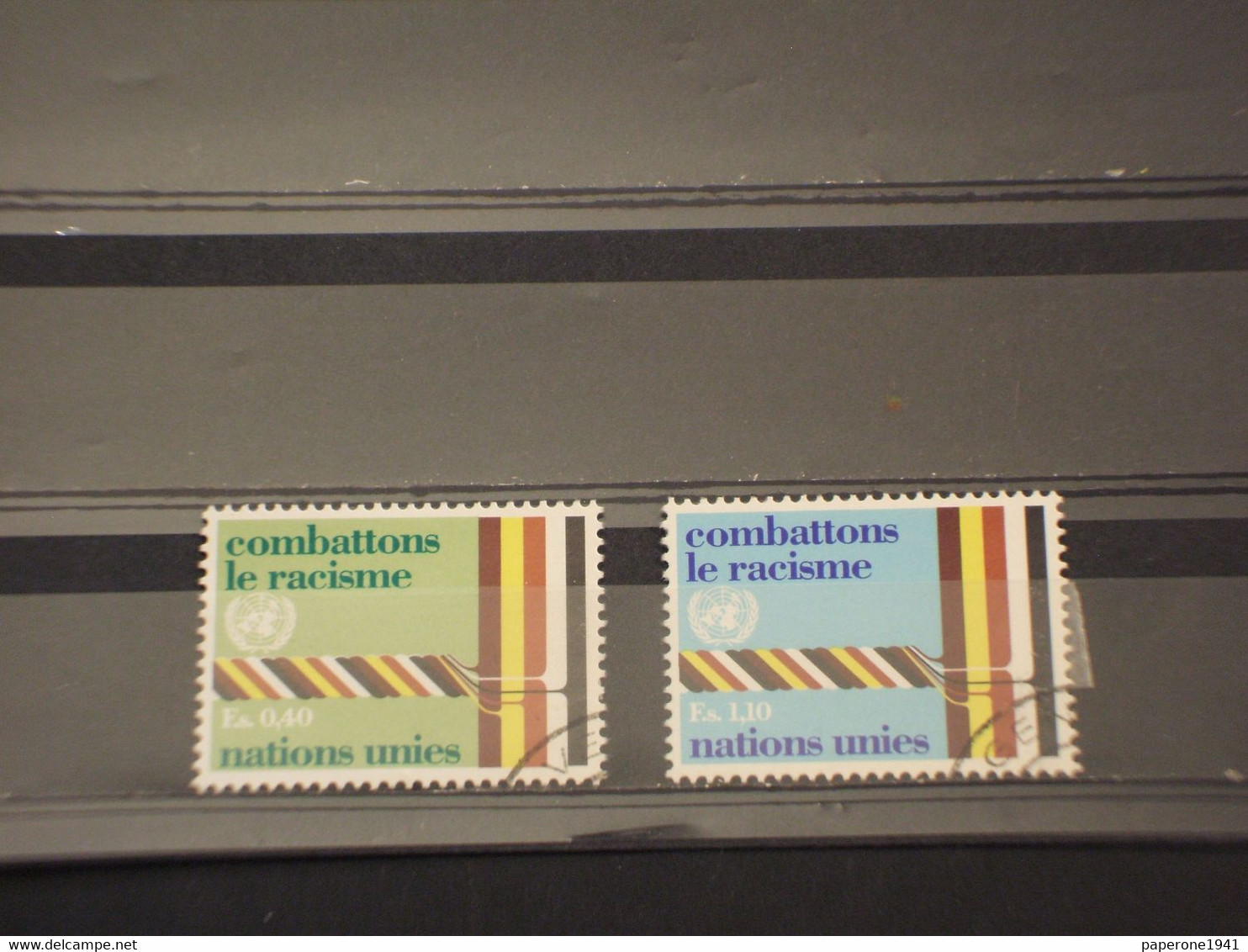 NAZIONI UNITE - GINEVRA - 1977 RAZZISMO 2 VALORI - TIMBRATI/USED - Used Stamps