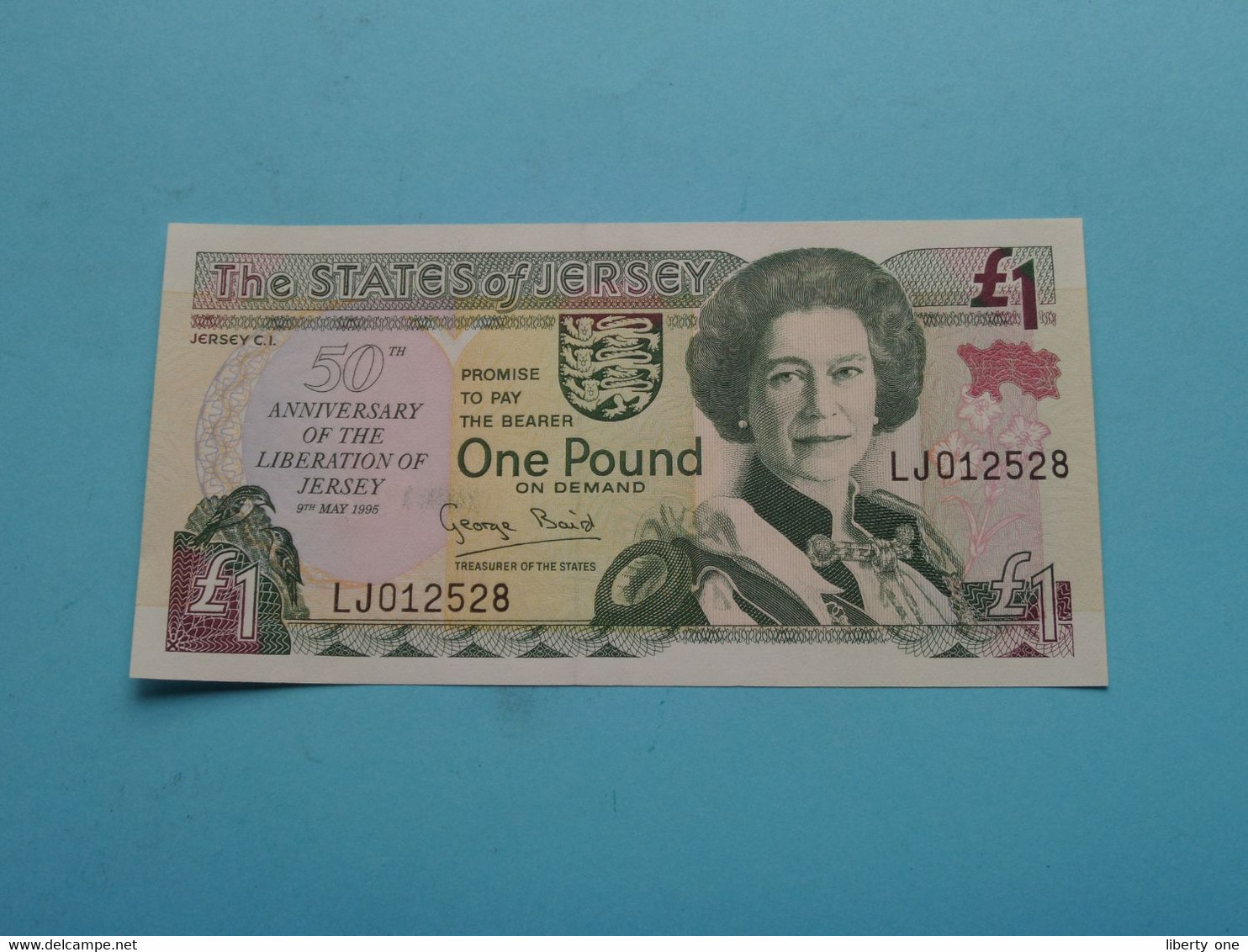 One POUND > 50th Anniversary LIBERATION Of JERSEY 9th May 1995 ( LJ012528 ) ( For Grade, Please See Photo ) UNC ! - Jersey