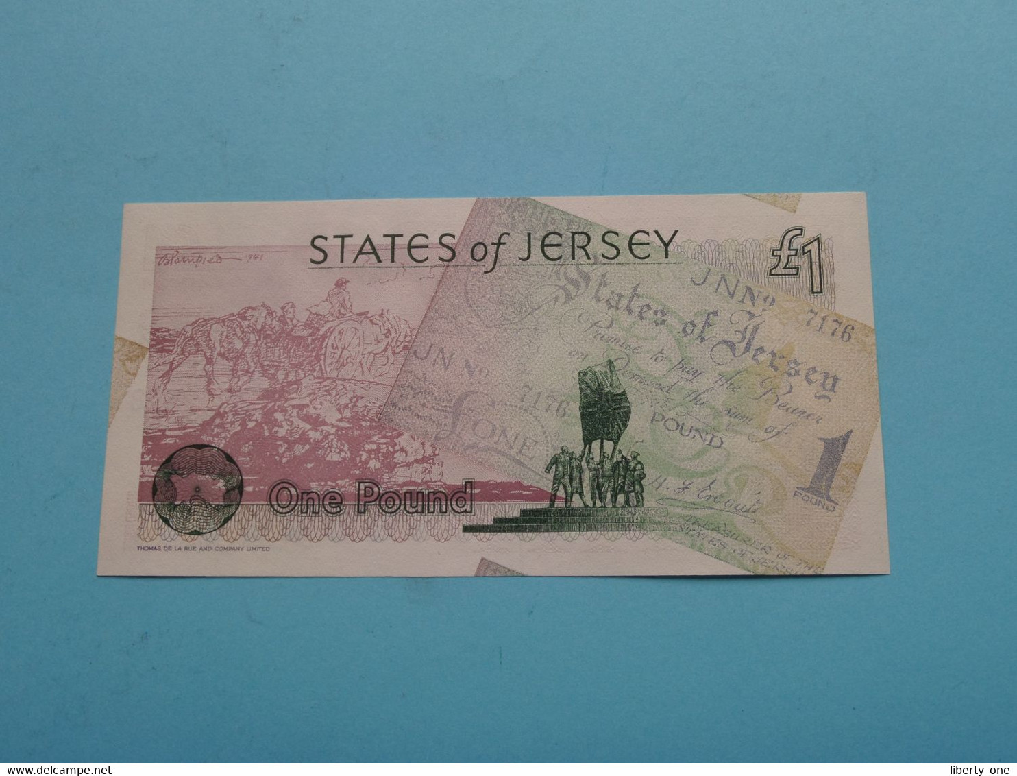 One POUND > 50th Anniversary LIBERATION Of JERSEY 9th May 1995 ( LJ012528 ) ( For Grade, Please See Photo ) UNC ! - Jersey