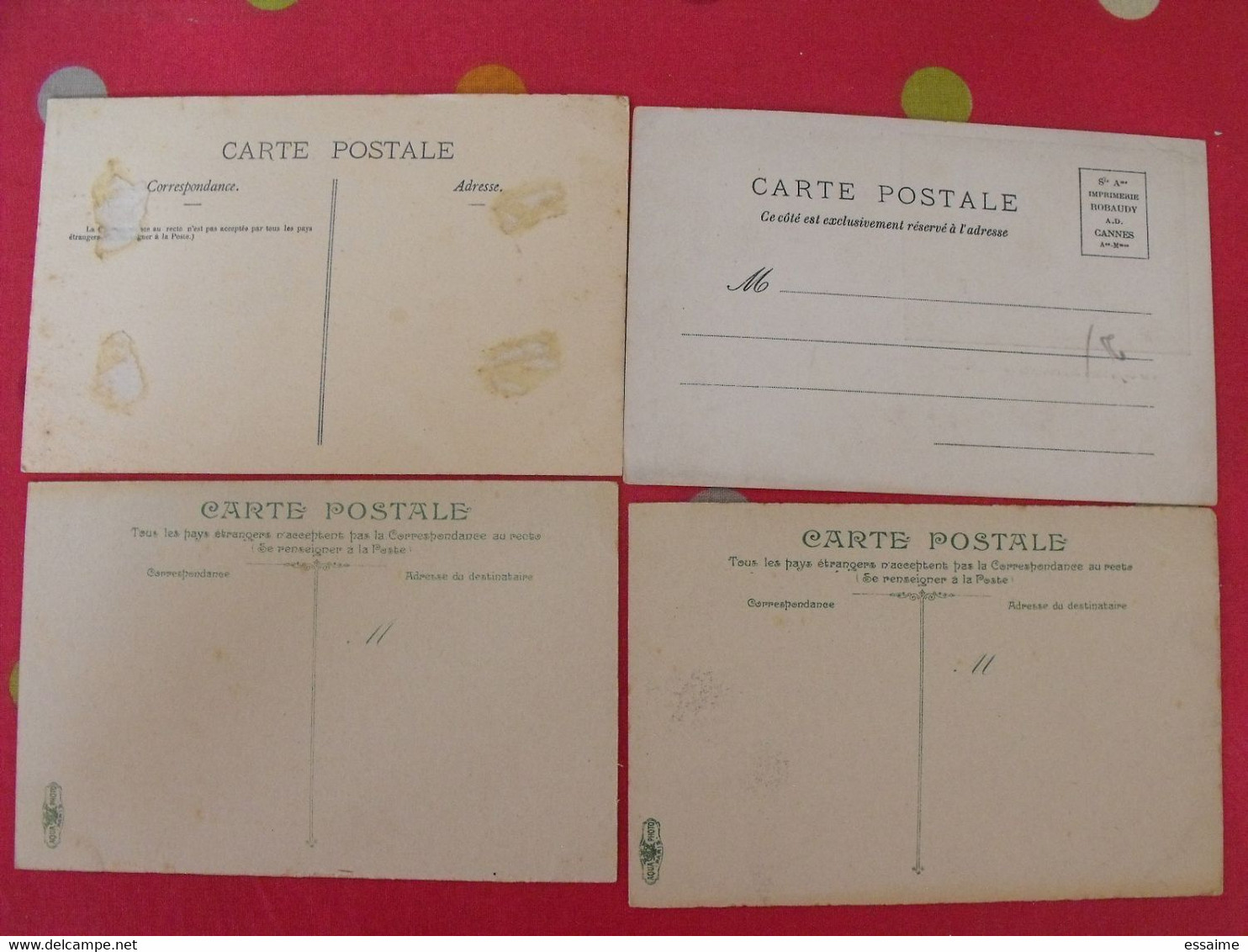 4 Cartes Postales Monaco Monte-Carlo. Musée Océanographique Salle Des Concerts Ste Dévote Café De Paris - Collezioni & Lotti