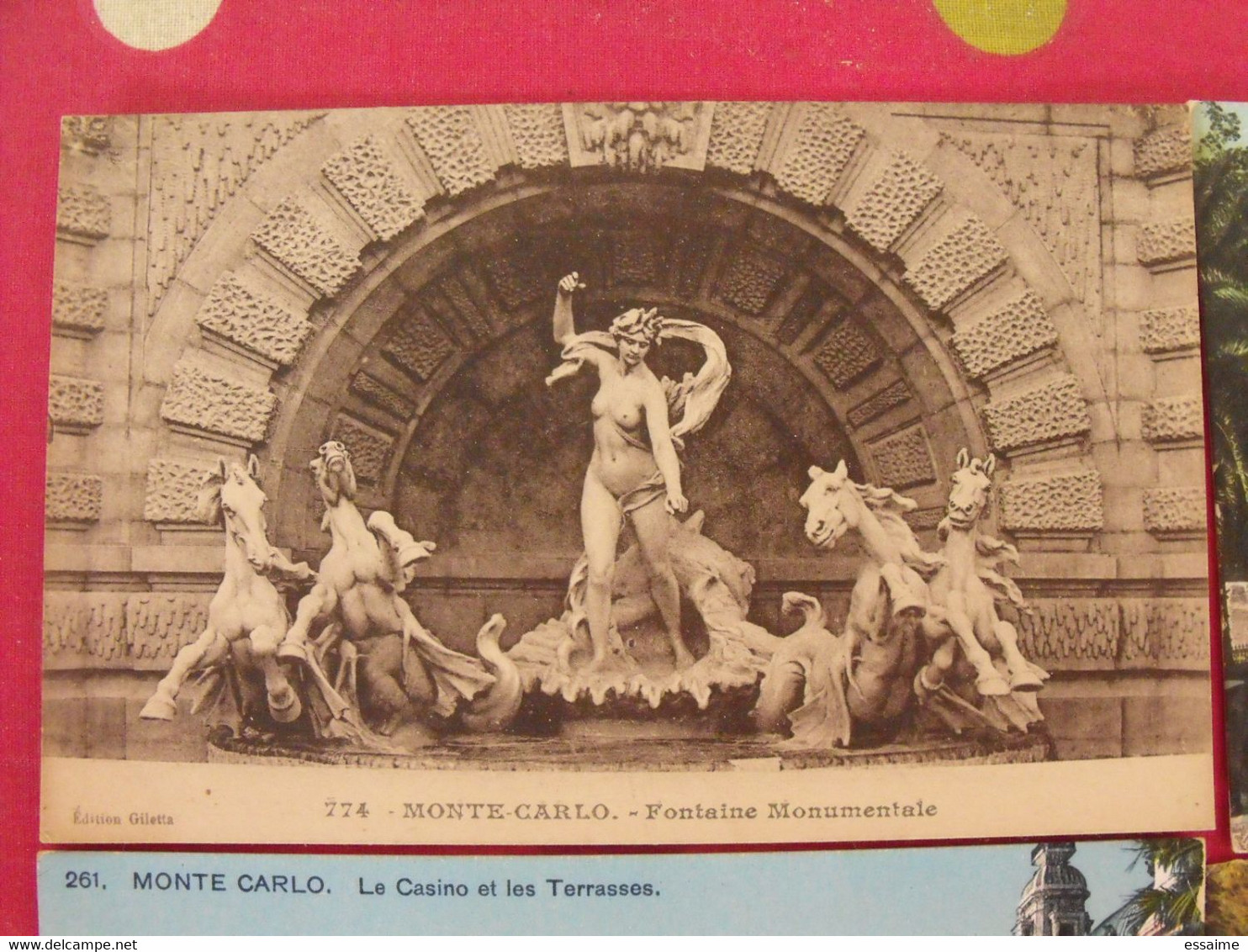 9 Cartes Postales Monaco Monte-Carlo. Casino Fontaine Jardins Sainte Dévote Principauté Prince - Collezioni & Lotti
