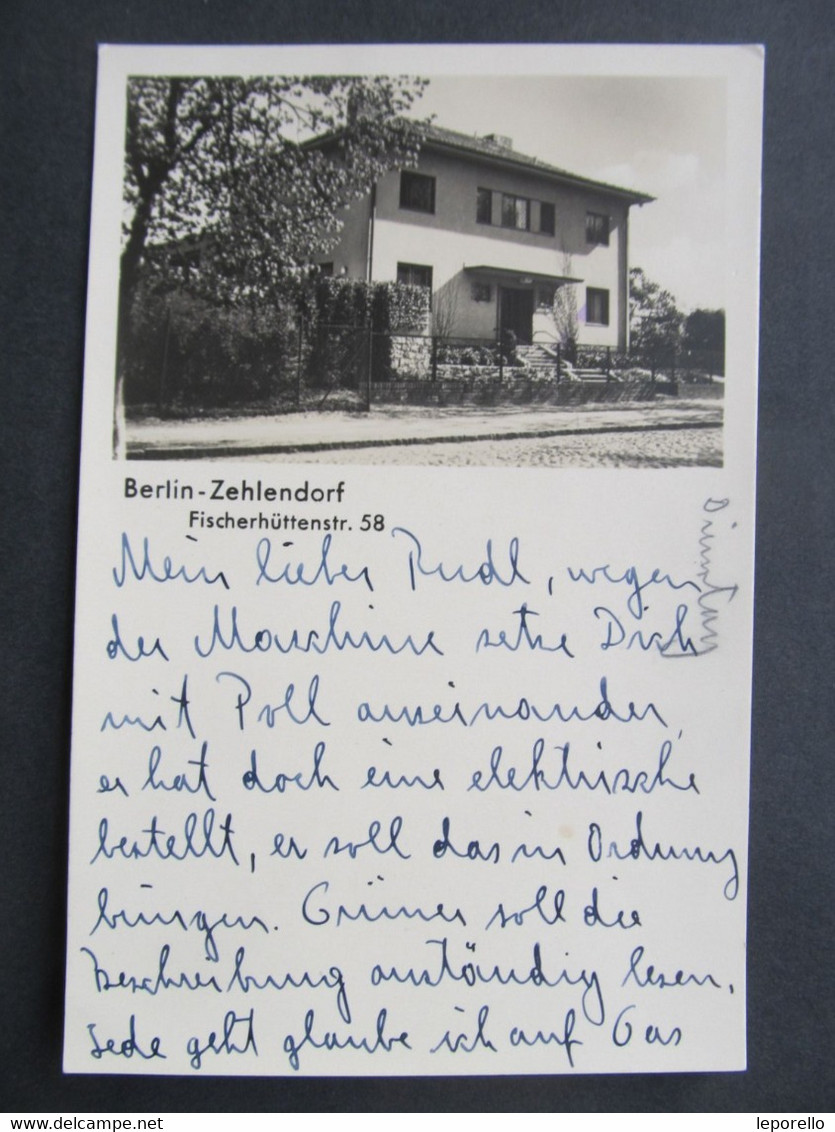 AK BERLIN ZEHLENDORF Fischerhütten Strasse 58 Ca. 1940  //// D*54394 - Zehlendorf