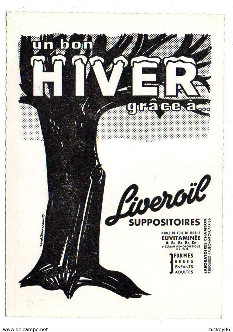 Sports D'hiver-- Paysage D'hiver ....Ski (animée)......pub Liveroil     Signée René Letourneur............ - Sport Invernali