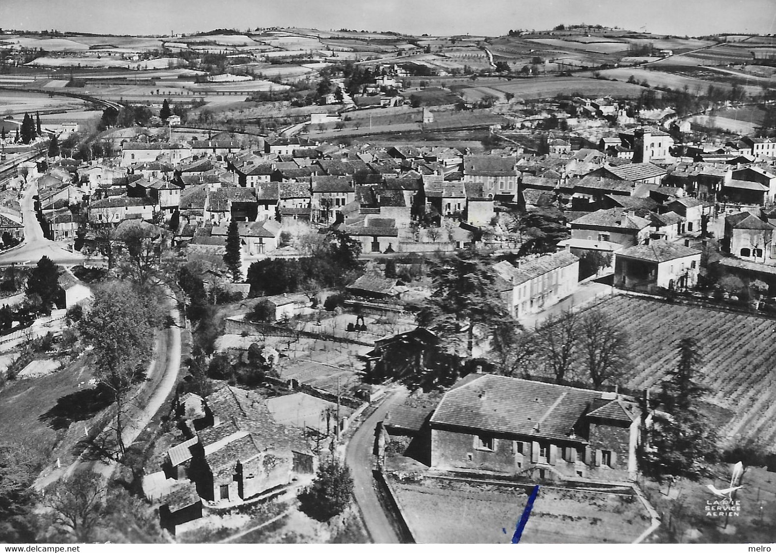 CPSM - (47) -  ASTAFFORT - Vue Générale Aérienne  " Photographie  Véritable" - Astaffort