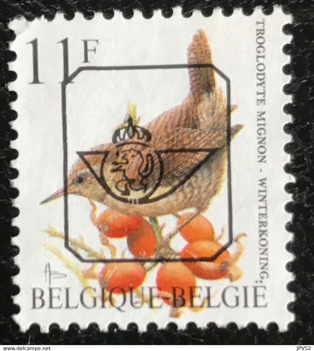 België - Belgique - C11/52 - (°)used - 1992 - Michel 2502V - Winterkoning - Tipo 1986-96 (Uccelli)