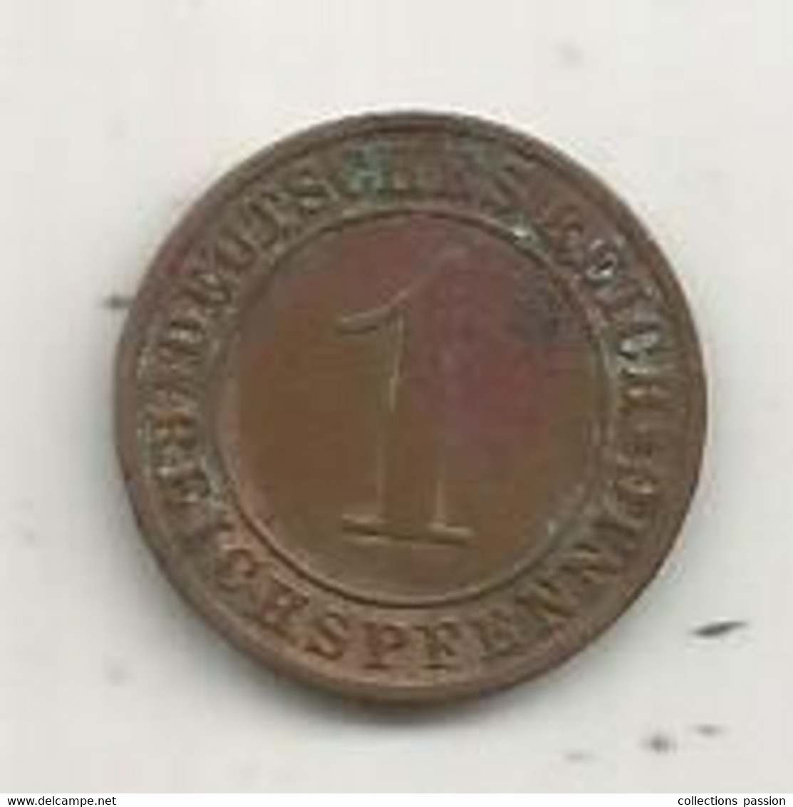 MONNAIE, ALLEMAGNE,1 Reichspfennig 1932 A - 1 Renten- & 1 Reichspfennig