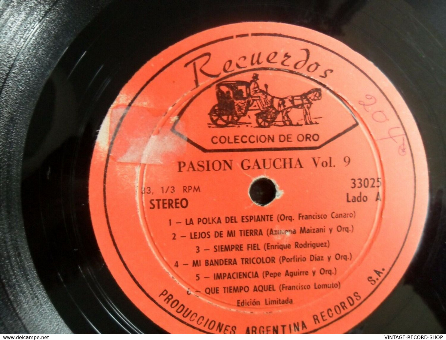 TANGO:PASION GAUCHA-RECUERDOS COLECCION DE ORO-VOL.9