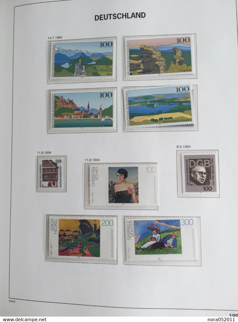 ALBUM DAVO AVEC COFFRET TIMBRES 1990/97 AVEC BLOC ET CARNET NEUF*** VOIR PHOTOS ET DÉTAIL CI DESSOUS