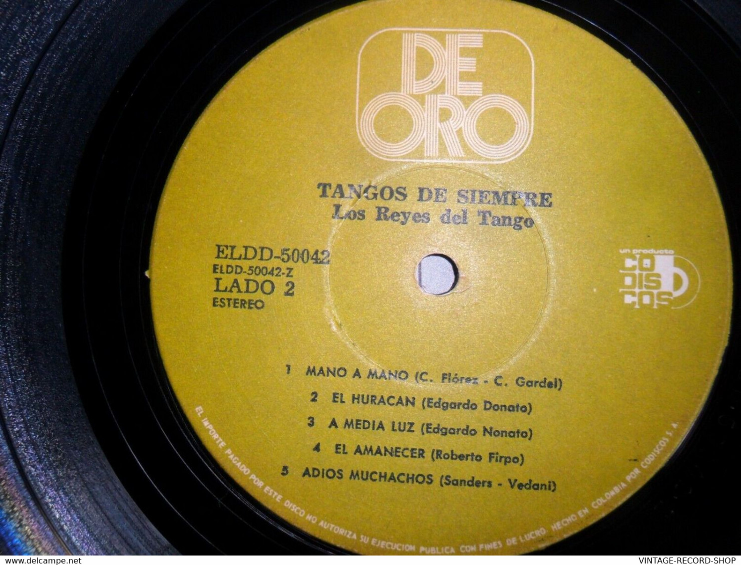 TANGO:TANGOS DE SIEMPRE LOS REYES DEL TANGO-MANO A MANO-CAMINITO-LA CUMPARSITA- VG-PO VINYL TREASURES - Música Del Mundo