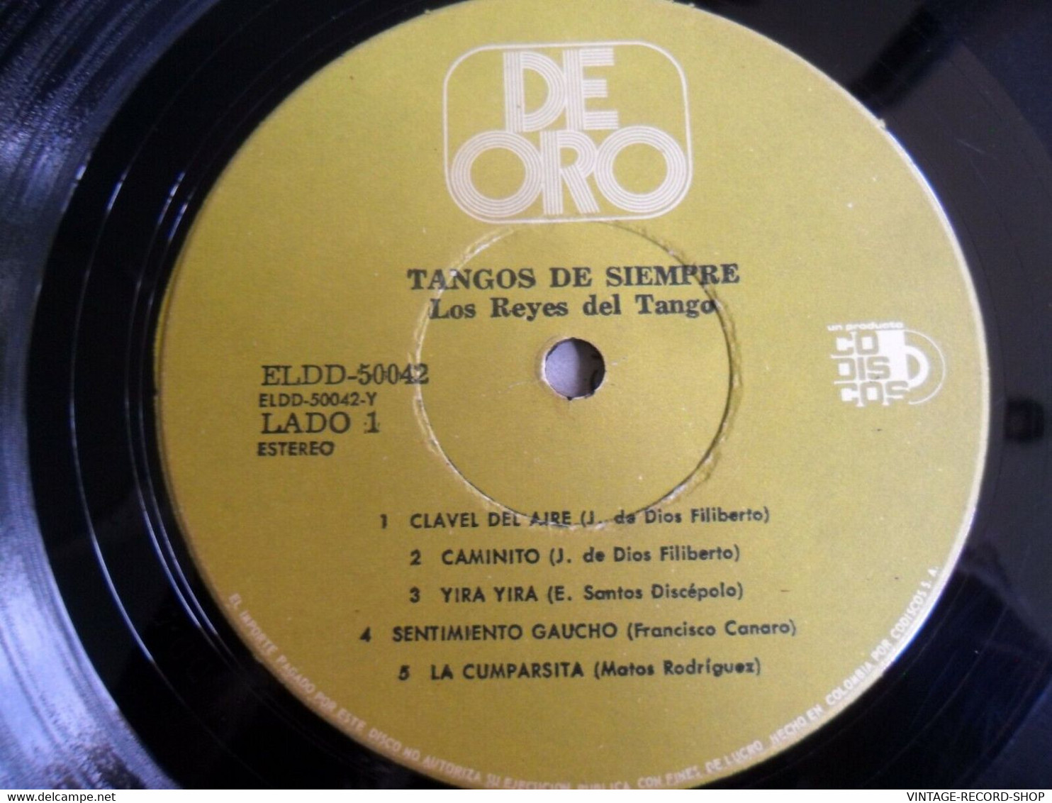 TANGO:TANGOS DE SIEMPRE LOS REYES DEL TANGO-MANO A MANO-CAMINITO-LA CUMPARSITA- VG-PO VINYL TREASURES - Música Del Mundo