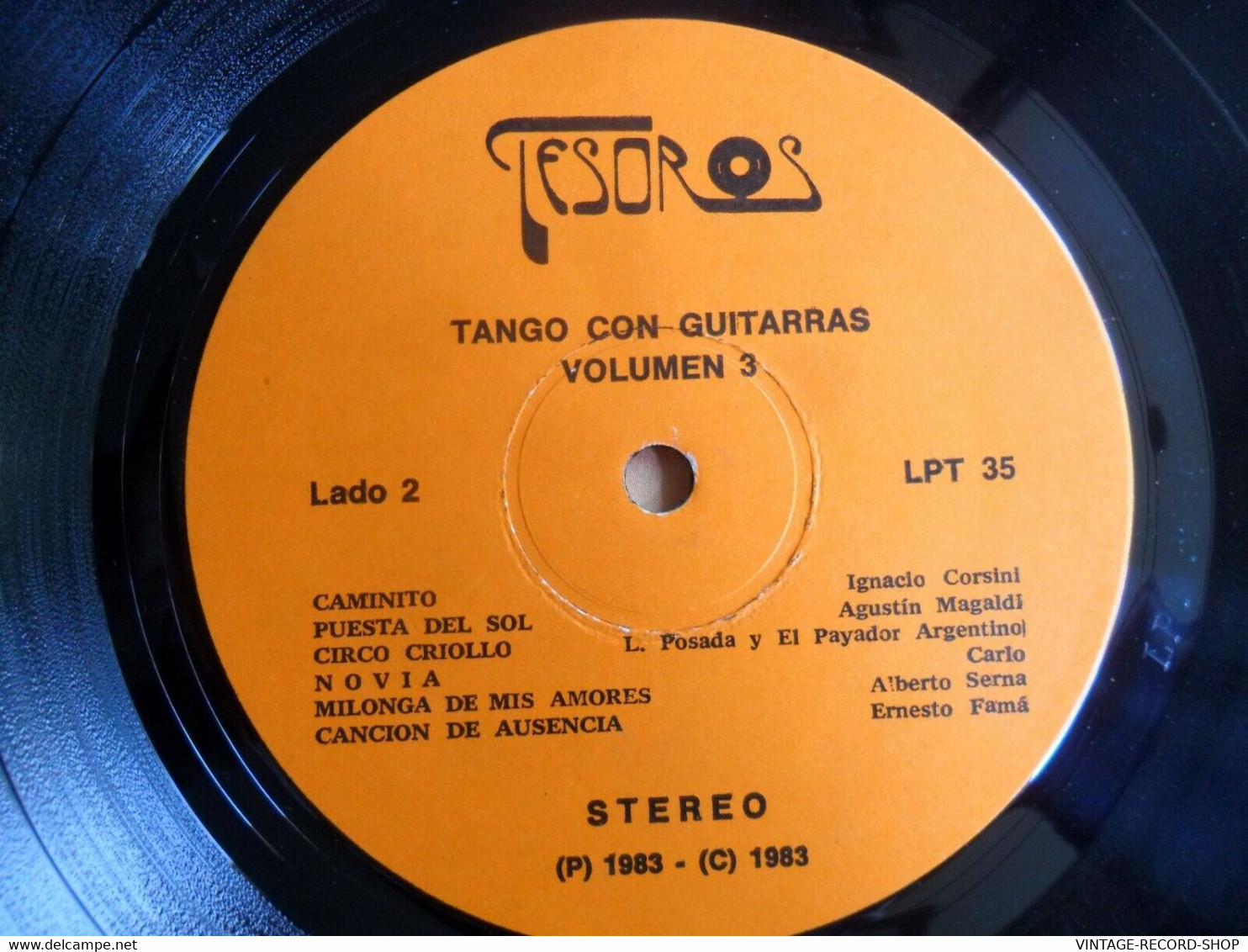 TANGO -TANGO CON GUITARRAS LOS ANGELITOS-MAGALDI-CORSINI-CHARLO-SERNA-VALENTE-FAMA- VGVINYL TREASURES - Música Del Mundo