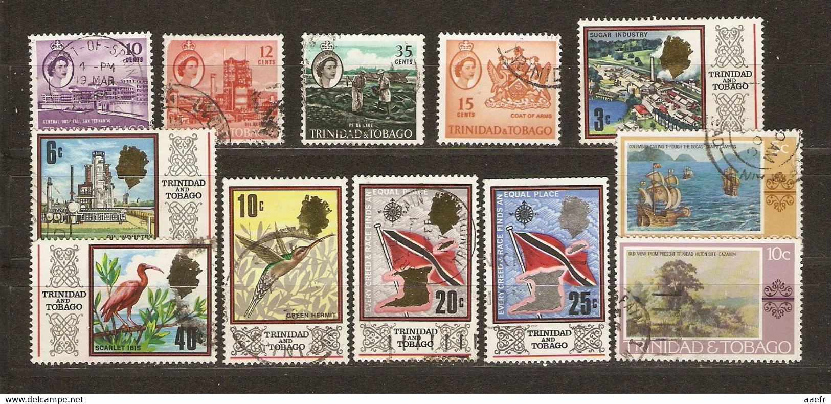 Trinidad & Tobago -  Petit Lot De 40 Timbres° - 2 Scans - Vrac (max 999 Timbres)