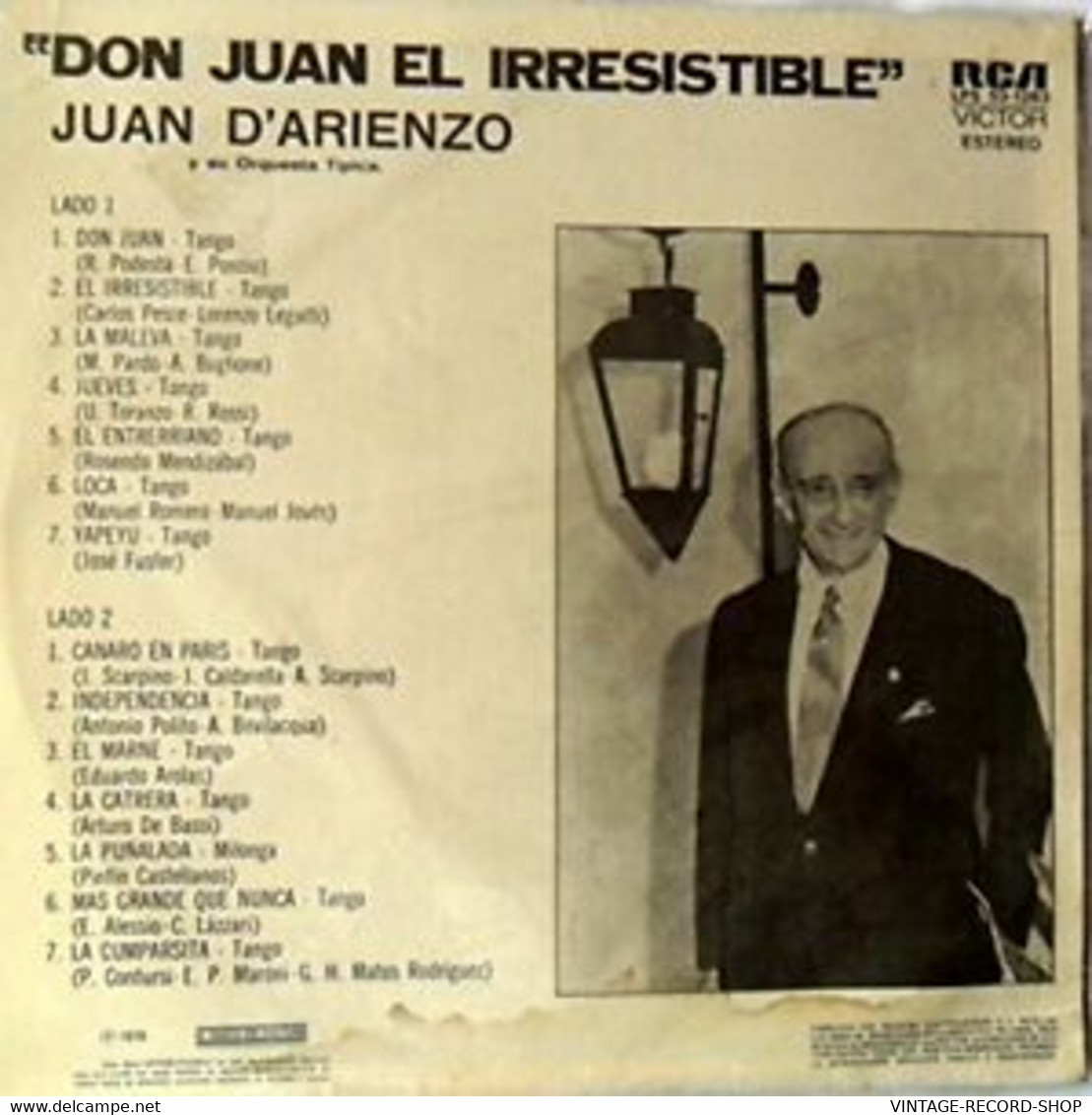 TANGO -JUAN D'ARIENZO - DON JUAN EL IRRESISTBLE COLECCIONISTA-GRABACIONES ORIGINALES - Wereldmuziek