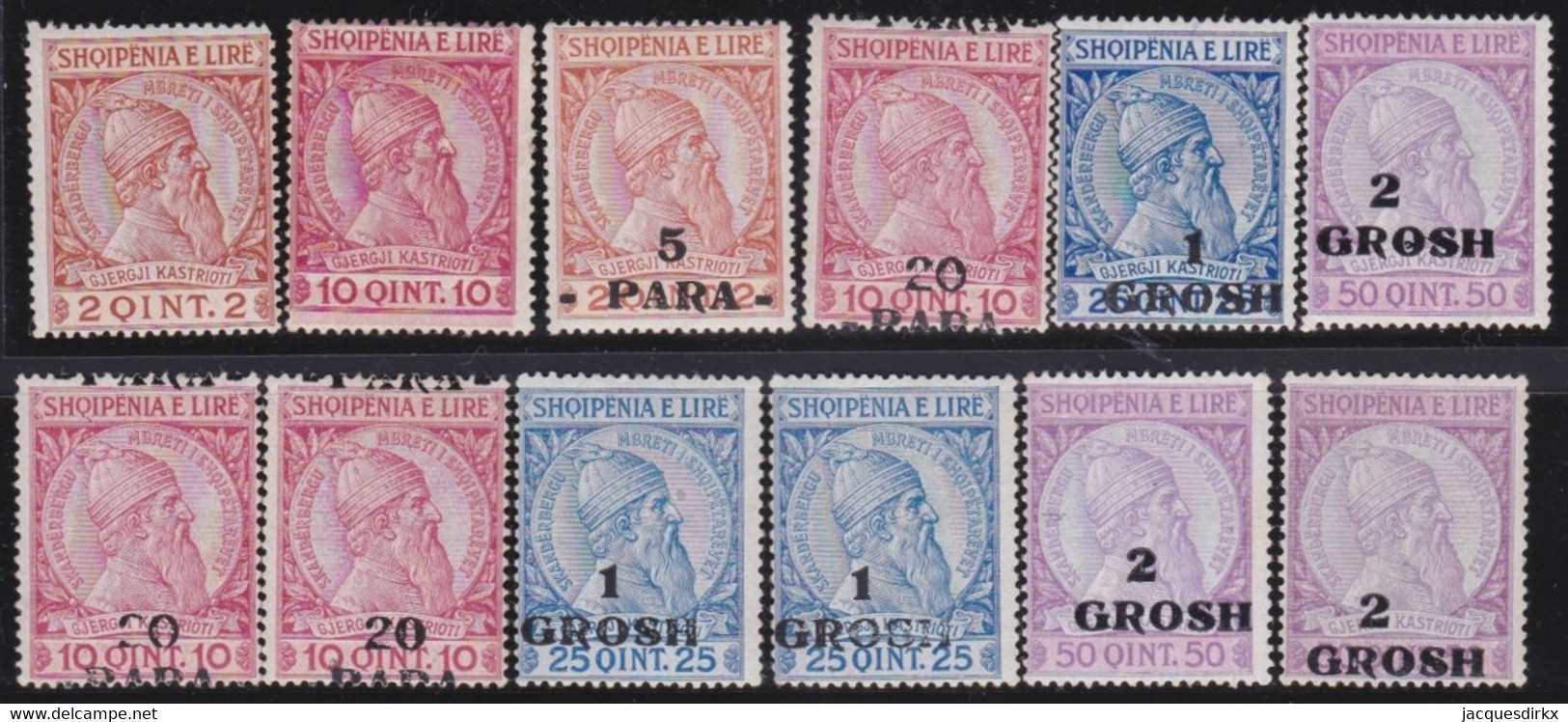 Albania     .   12 Stamps           .    *      .     Mint-hinged - Albanië