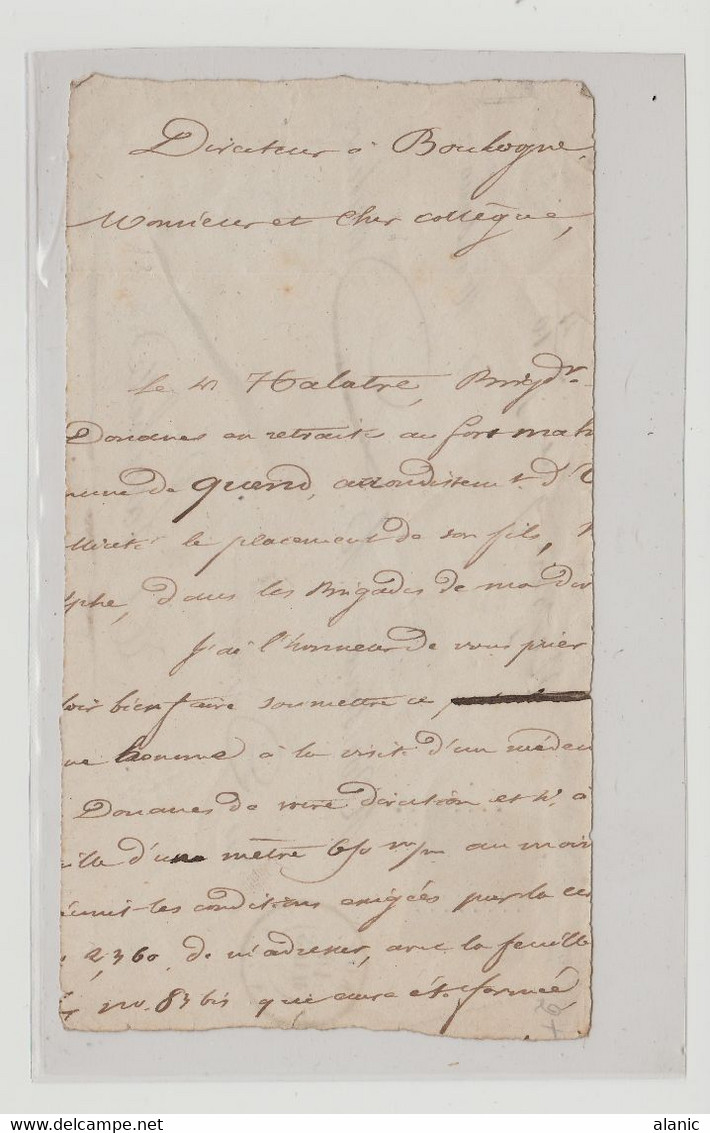 N°10 Sur  Grand Fragment De Lettre Belles Marges Oblitération PC N°2756 (RUE-76 Indice 5) - 1852 Louis-Napoléon