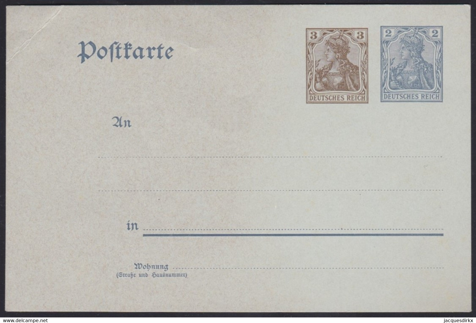 Deutsches Reich    .   Postkarte      .   **       .     Postfrisch - Lettres & Documents