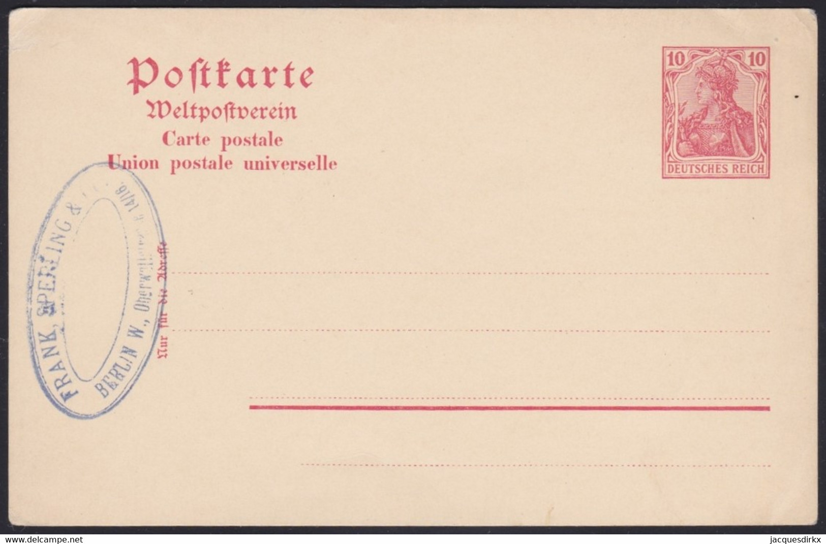 Deutsches Reich    .   Postkarte      .   **       .     Postfrisch - Lettres & Documents