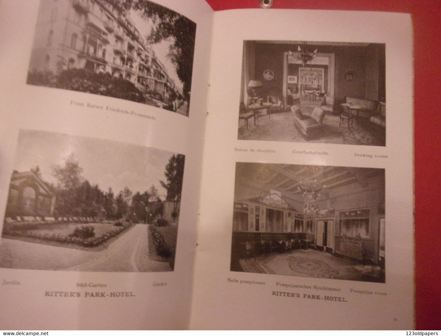 ♥️ BAD HOMBURG RITTER S PARK HOTEL HOMBOURG LES BAINS 1910 24 PAGES PLAN